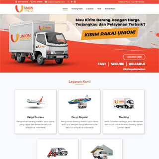 Jasa Pembuatan Website Union Logistics Jasa Pengiriman Barang